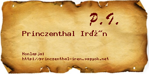 Princzenthal Irén névjegykártya